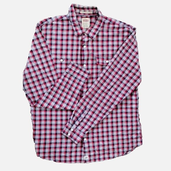Levi's Other - VTG Levi's Men Size XXL Plaid Shirt long sleeves Slim Fit 2XL
